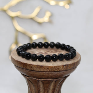 Black Obsidian Beaded Bracelet Bracelets Sage Spirits 8mm Bead Black Obsidian 