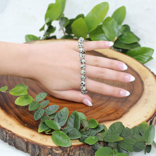 Dalmatian Stone Beaded Bracelet Bracelets Stone for Joyful Fun 