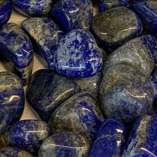 Deep blue Lapis Lazuli stone with golden flecks.