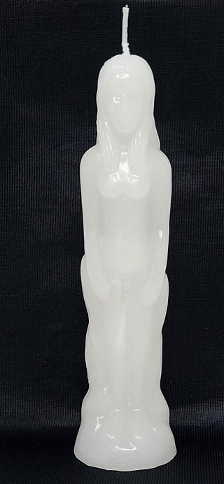 8" Female Figure Candle - White