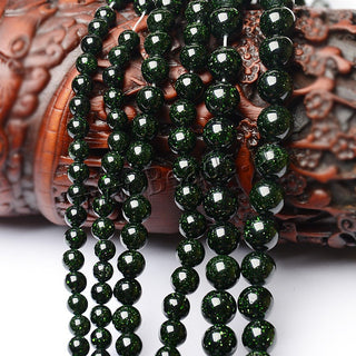 Green Goldstone Beaded Bracelet