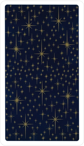 Pattern of gold stars on a blue background