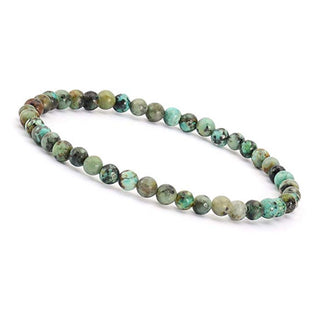 African Turquoise Beaded Bracelet 4mm