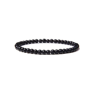 Black Beaded Bracelet 4mm