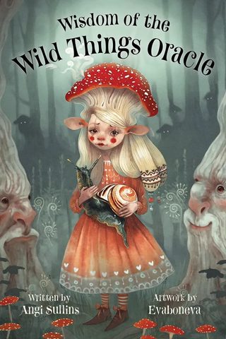 Book cover of 'Wisdom of the Wild Things Oracle' with a girl in a forest setting.