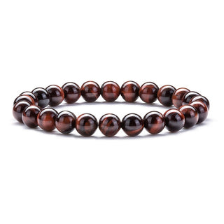 Red Tigers Eye Beaded Bracelet