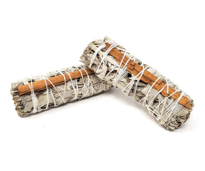 White Sage & Cinnamon Stick 4"
