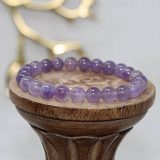 Amethyst (Light) Beaded Bracelet Bracelets Spirituality & Contentment 