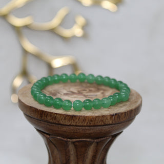 Green Aventurine Beaded Bracelet Bracelets The Stone of Opportunity 6mm Bead Green Aventurine 