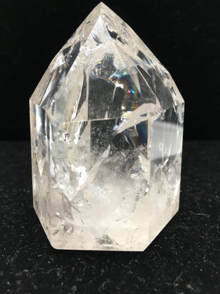 Clear Crystal Single-Terminated Point - Lodolite Inclusions - Rainbows - CCSTP7 Clear Crystal Single-terminated Point Sage Spirits 