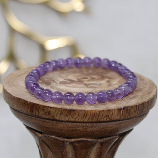 Amethyst (Light) Beaded Bracelet Bracelets Spirituality & Contentment 6mm Beads 