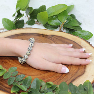 Dalmatian Stone Beaded Bracelet Bracelets Stone for Joyful Fun 